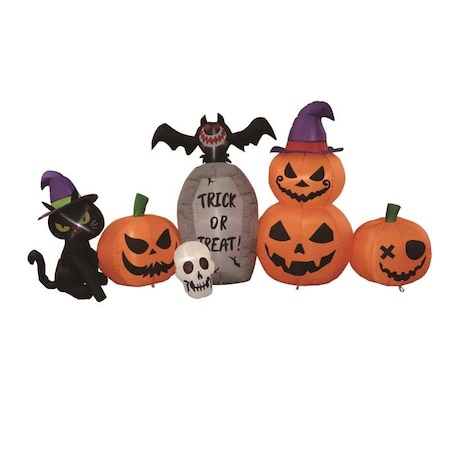 Celebrations Celebrations 4 ft. Prelit Pumkin Family Inflatable CHH21347-240